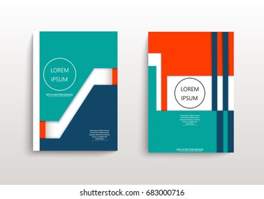 Covers with minimal design. Geometric backgrounds for your design. Applicable for Banners, Annual Report, Magazine, Poster, Corporate Presentation, Portfolio, Flyer, layout. Eps10 vector template