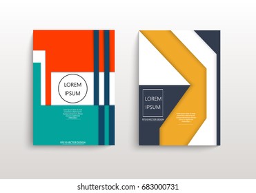 Covers with minimal design. Geometric backgrounds for your design. Applicable for Banners, Annual Report, Magazine, Poster, Corporate Presentation, Portfolio, Flyer, layout. Eps10 vector template