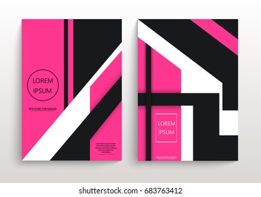 Covers with minimal design. Geometric backgrounds for your design. Applicable for Banners, Annual Report, Magazine, Poster, Corporate Presentation, Portfolio, Flyer, layout. Eps10 vector template
