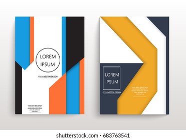 Covers with minimal design. Geometric backgrounds for your design. Applicable for Banners, Annual Report, Magazine, Poster, Corporate Presentation, Portfolio, Flyer, layout. Eps10 vector template