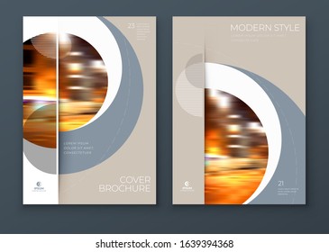 Covers with minimal geometric design. Modern abstract backgrounds for Brochures, Placards, Posters, Flyers, Banners etc. Eps10 vector template.