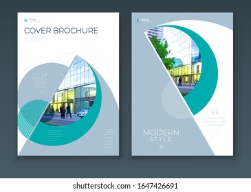 Covers with minimal geometric design. Modern abstract backgrounds for Brochures, Placards, Posters, Flyers, Banners etc. Eps10 vector template.