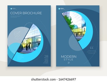 Covers with minimal geometric design. Modern abstract backgrounds for Brochures, Placards, Posters, Flyers, Banners etc. Eps10 vector template.
