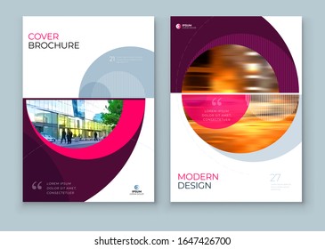 Covers with minimal geometric design. Modern abstract backgrounds for Brochures, Placards, Posters, Flyers, Banners etc. Eps10 vector template.