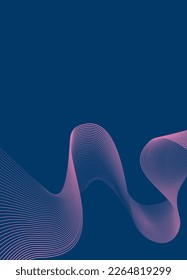 Decken mit minimalistischem Design. Geometrischer Hintergrund mit gewellten Halbtonlinien. Gut für Banner, Plakate, Plakate, Flyer etc. Vektorgrafik.