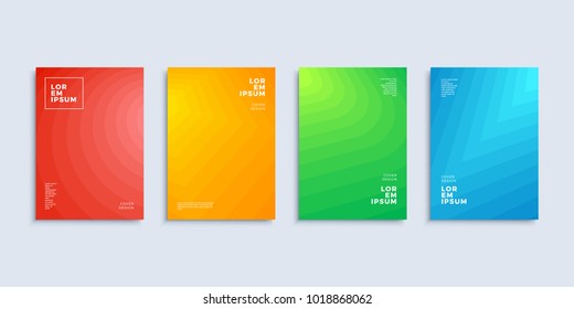 Covers modern abstract design templates set. Futuristic minimal geometric compositions for flyer, banner, brochure and poster. Eps10 vector illustration.