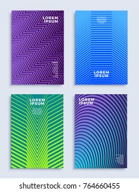 Covers modern abstract design templates set. Futuristic minimal geometric compositions for flyer, banner, brochure and poster. Eps10 vector illustration.