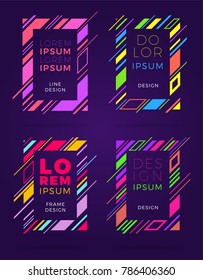 Covers modern abstract design templates set. Minimal geometric shapes compositions for flyer, banner, brochure and poster. Eps10 vector illustration.
