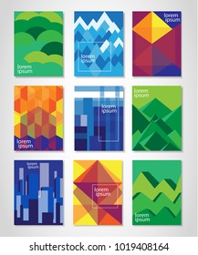 Covers modern design set isolated on gray background. For poster,placard,wallpaper and flyer. Creative collection for cover,print material,presentation and brochure. Trendy vector illustration eps10