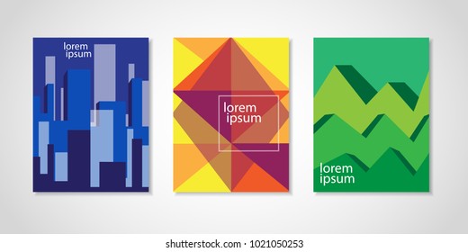 Covers modern design set isolated on gray background. For poster,placard,wallpaper and flyer. Creative collection for cover,print material,presentation and brochure. Trendy vector illustration eps10