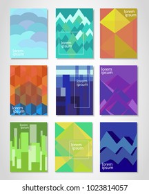 Covers modern design set isolated on gray background. For poster,placard,wallpaper and flyer. Creative collection for cover,print material,presentation and brochure. Trendy vector illustration eps10
