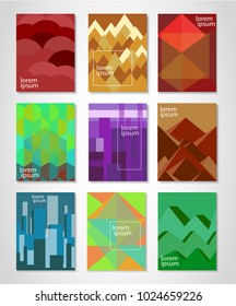 Covers modern design set isolated on gray background. For poster,placard,wallpaper and flyer. Creative collection for cover,print material,presentation and brochure. Trendy vector illustration eps10