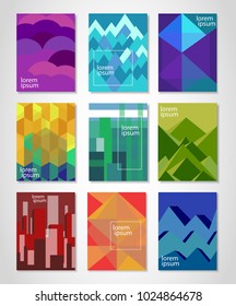 Covers modern design set isolated on gray background. For poster,placard,wallpaper and flyer. Creative collection for cover,print material,presentation and brochure. Trendy vector illustration eps10