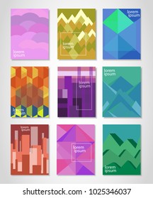 Covers modern design set isolated on gray background. For poster,placard,wallpaper and flyer. Creative collection for cover,print material,presentation and brochure. Trendy vector illustration eps10