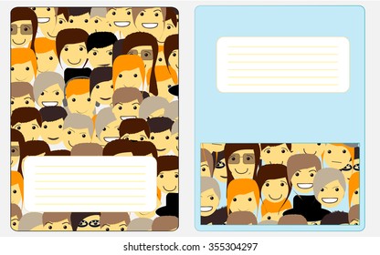 Covers for notebooks or books with children vector