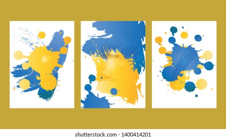 Covers, postcards or banners, set for advertising, abstract multi-colored shapeless shapes m gradients for advertising, projects and presentations of different products and services, else for books
