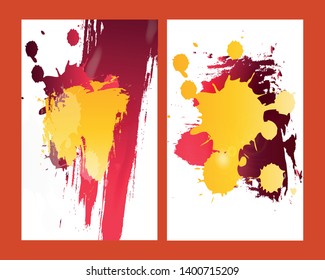 Covers, postcards or banners, set for advertising, abstract multi-colored shapeless shapes m gradients for advertising, projects and presentations of different products and services, else for books