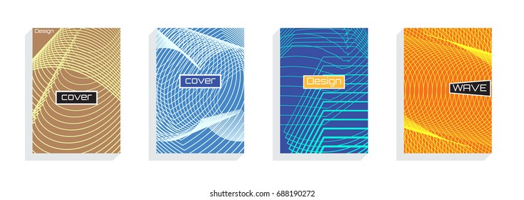 Covers for presentation. Graphic elements on a colorful background, with a place for the title.