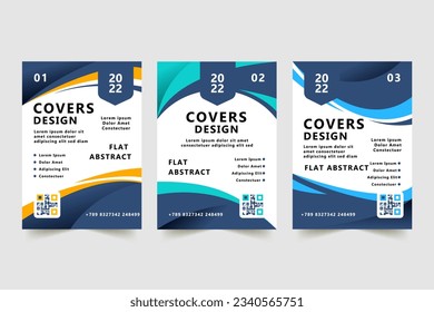 covers set collection, book cover, flyer template