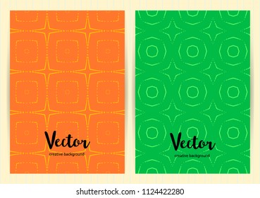 Covers with simple, minimalistic geometric patters with flat colors.