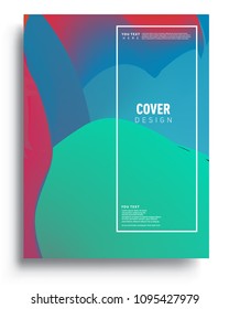 Covers template with liquid color, liquid colorful shapes. elegant design for cover and abstract background