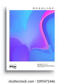 Covers template with liquid color, liquid colorful shapes. elegant design for cover and abstract background