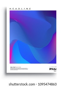 Covers template with liquid color, liquid colorful shapes. elegant design for cover and abstract background