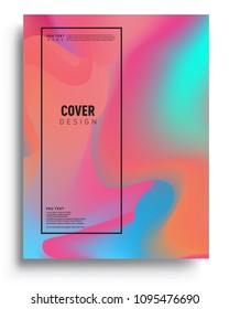 Covers template with liquid color, liquid colorful shapes. elegant design for cover and abstract background