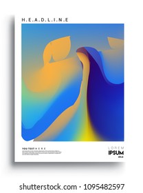 Covers template with liquid color, liquid colorful shapes. elegant design for cover and abstract background