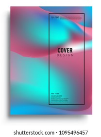 Covers template with liquid color, liquid colorful shapes. elegant design for cover and abstract background