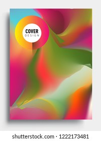 Covers template with liquid color, liquid colorful shapes. elegant design for cover and abstract background