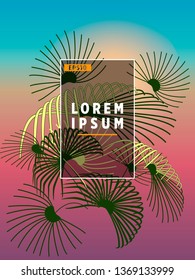 Covers templates with palm trees. For all occasions to relax. For advertising, sales, discounts, super offers. 10 eps
