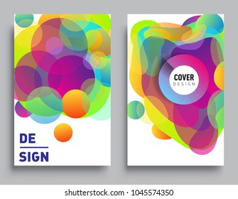 Covers templates set with Abstract colorful background design, abstract style graphic geometric elements. Applicable for placards, brochures, posters, covers and banners.