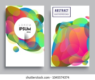 Covers templates set with Abstract colorful background design, abstract style graphic geometric elements. Applicable for placards, brochures, posters, covers and banners.