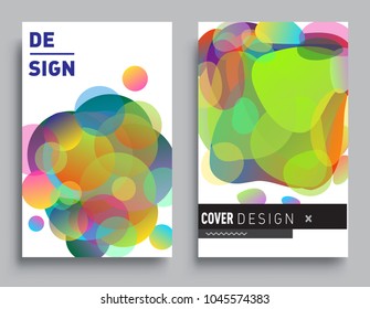 Covers templates set with Abstract colorful background design, abstract style graphic geometric elements. Applicable for placards, brochures, posters, covers and banners.