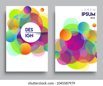 Covers templates set with Abstract colorful background design, abstract style graphic geometric elements. Applicable for placards, brochures, posters, covers and banners.