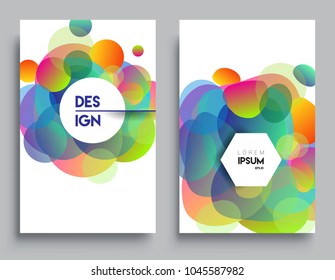 Covers templates set with Abstract colorful background design, abstract style graphic geometric elements. Applicable for placards, brochures, posters, covers and banners.
