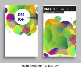 Covers templates set with Abstract colorful background design, abstract style graphic geometric elements. Applicable for placards, brochures, posters, covers and banners.