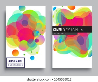 Covers templates set with Abstract colorful background design, abstract style graphic geometric elements. Applicable for placards, brochures, posters, covers and banners.