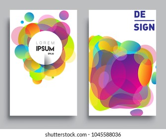 Covers templates set with Abstract colorful background design, abstract style graphic geometric elements. Applicable for placards, brochures, posters, covers and banners.