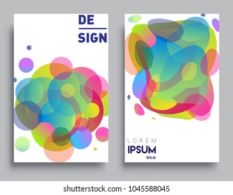 Covers templates set with Abstract colorful background design, abstract style graphic geometric elements. Applicable for placards, brochures, posters, covers and banners.