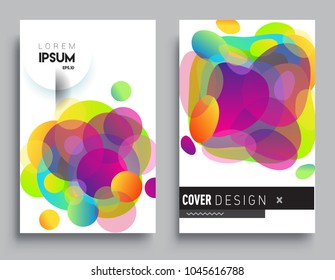 Covers templates set with Abstract colorful background design, abstract style graphic geometric elements. Applicable for placards, brochures, posters, covers and banners.