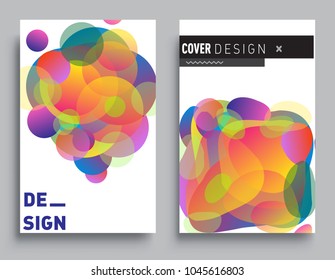 Covers templates set with Abstract colorful background design, abstract style graphic geometric elements. Applicable for placards, brochures, posters, covers and banners.