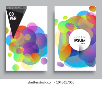Covers templates set with Abstract colorful background design, abstract style graphic geometric elements. Applicable for placards, brochures, posters, covers and banners.