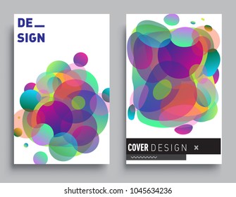 Covers templates set with Abstract colorful background design, abstract style graphic geometric elements. Applicable for placards, brochures, posters, covers and banners.