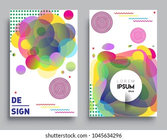 Covers templates set with Abstract colorful background design, abstract style graphic geometric elements. Applicable for placards, brochures, posters, covers and banners.