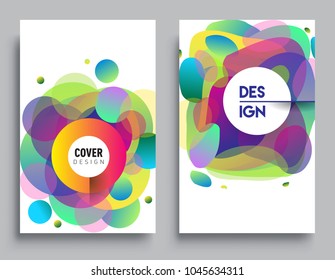 Covers templates set with Abstract colorful background design, abstract style graphic geometric elements. Applicable for placards, brochures, posters, covers and banners.