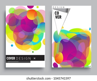 Covers templates set with Abstract colorful background design, abstract style graphic geometric elements. Applicable for placards, brochures, posters, covers and banners.