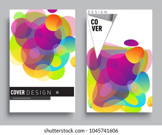 Covers templates set with Abstract colorful background design, abstract style graphic geometric elements. Applicable for placards, brochures, posters, covers and banners.