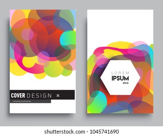 Covers templates set with Abstract colorful background design, abstract style graphic geometric elements. Applicable for placards, brochures, posters, covers and banners.